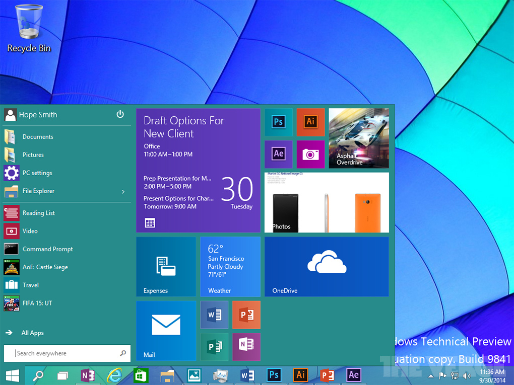 Microsoft mostró los primeros detalles de Windows 10